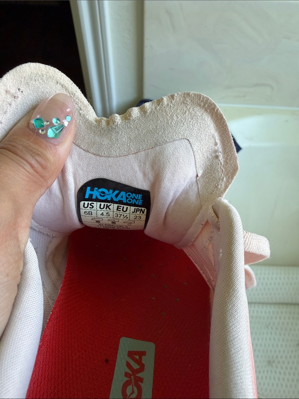 Hoka Rincon 3 Women’s Pink Coral Lace-Up Running Shoes - Picture 5 of 5